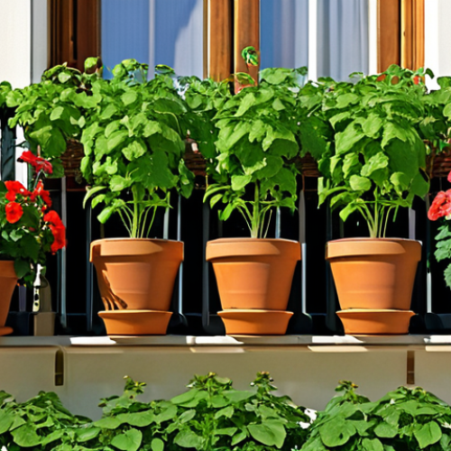 **

"A charming Italian balcony garden overflowing with potted herbs and flowers.  Tomato plants climb a trellis, basil grows in terracotta pots, and colorful geraniums cascade over the edge.  The scene is bathed in warm, golden sunlight.  Safe for work, appropriate content, fully clothed, professional, modest, family-friendly, perfect anatomy, correct proportions, natural pose, well-formed hands, proper finger count, natural body proportions, daytime, high resolution, detailed, realistic."

**